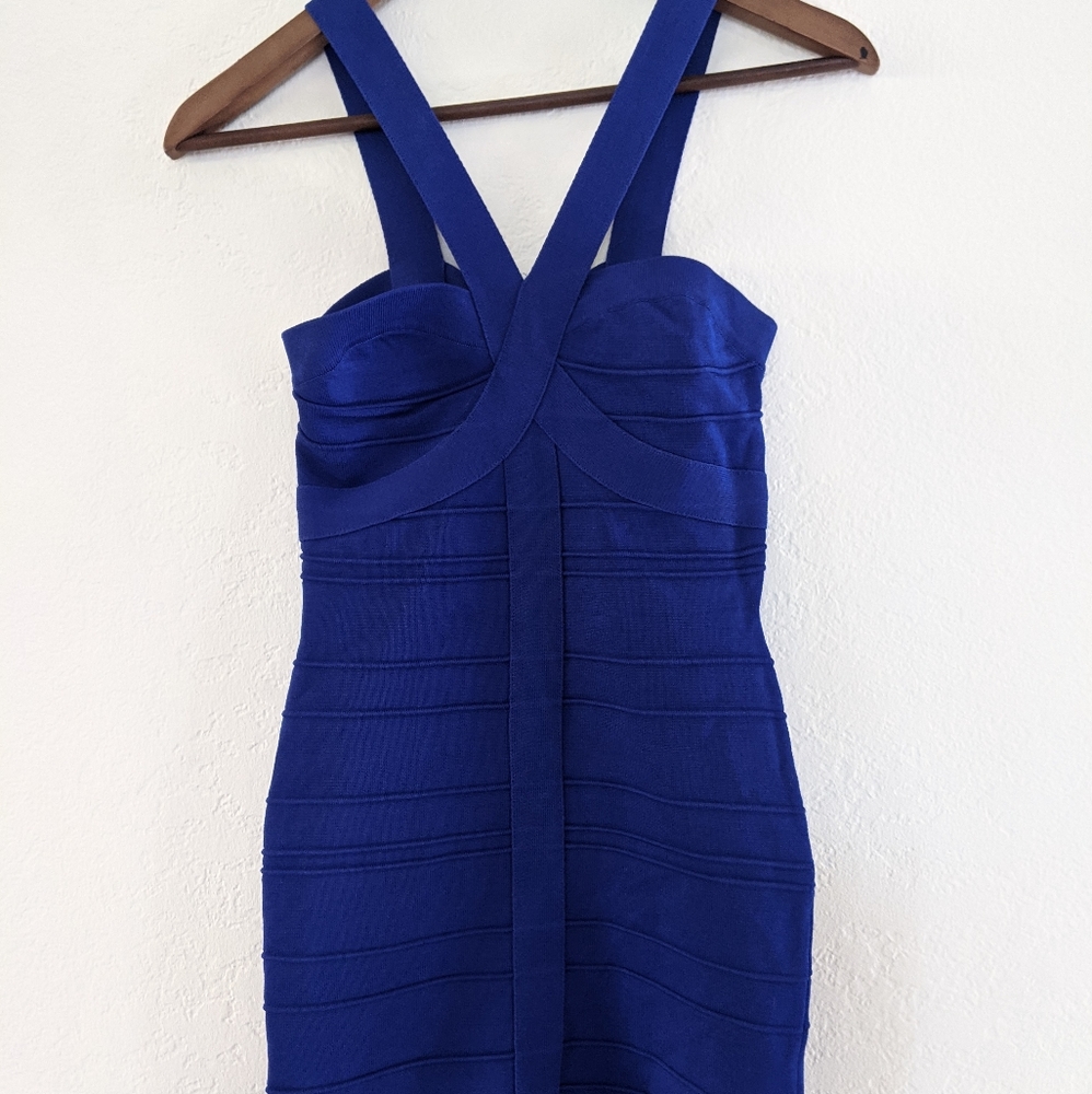 Blue Bodycon Stretchy Dress